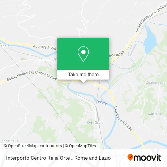 Interporto Central Italy Orte map