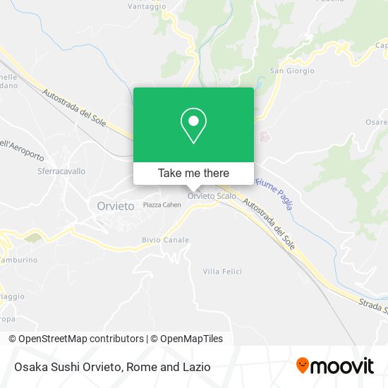 Osaka Sushi Orvieto map