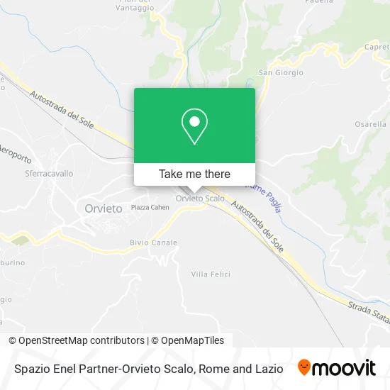 Enel Partner Space-Orvieto Scalo map