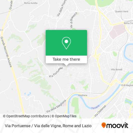 Via Portuense / Via delle Vigne map