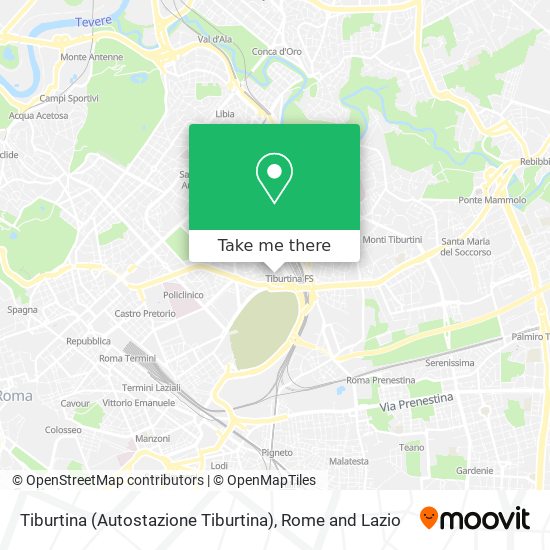 Tiburtina (Autostazione Tiburtina) map