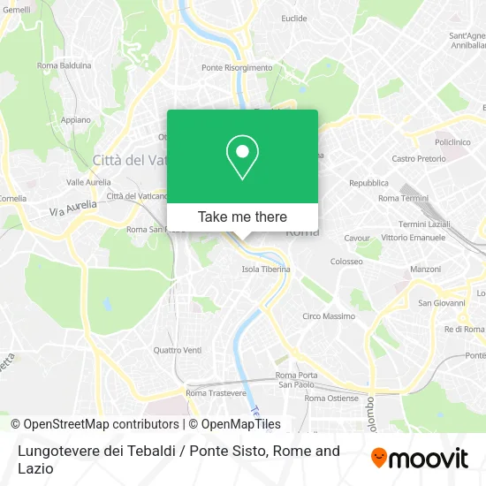 Lungotevere dei Tebaldi / Ponte Sisto map