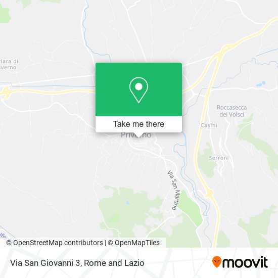 Via San Giovanni  3 map
