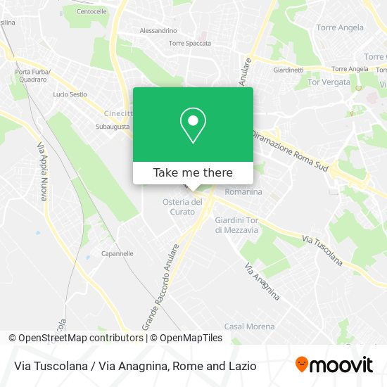 Via Tuscolana / Via Anagnina map
