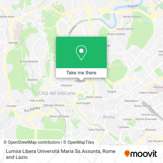 Lumsa Free University Maria Ss.Assunta map