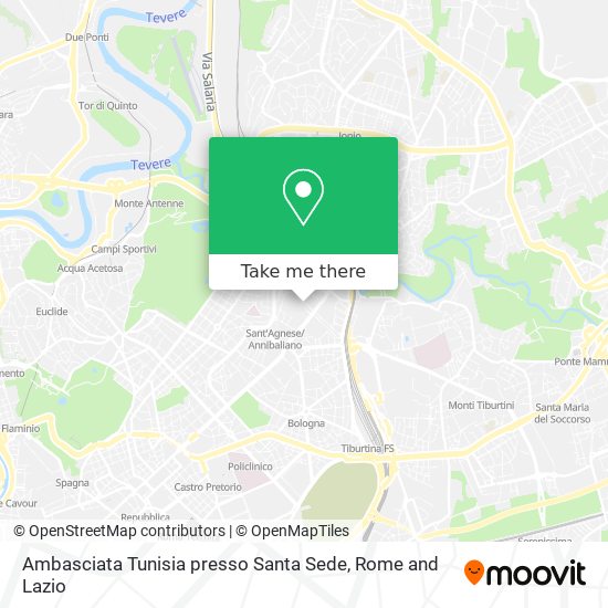 Ambasciata Tunisia presso Santa Sede map
