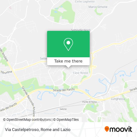 Via Castelpetroso map