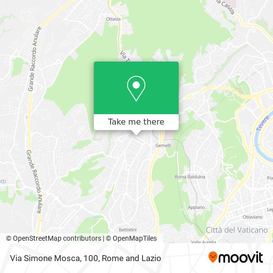 Via Simone Mosca, 100 map