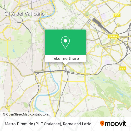 Metro-Piramide (P.LE Ostiense) map