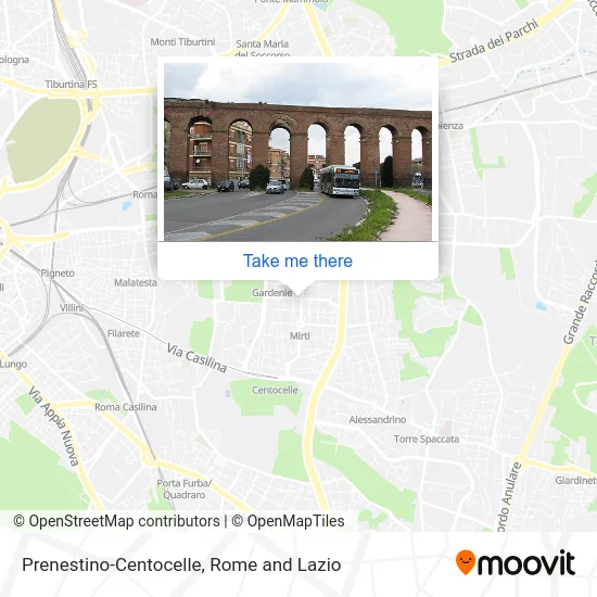 Prenestino-Centocelle map