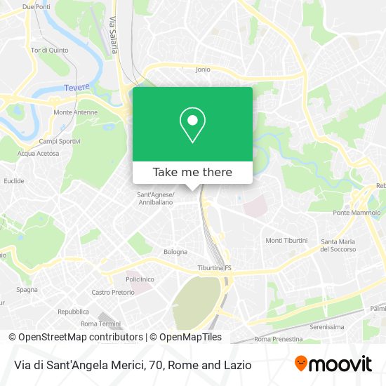 Via di Sant'Angela Merici, 70 map