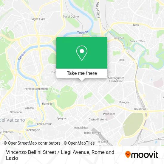 Vincenzo Bellini Street / Liegi Avenue map