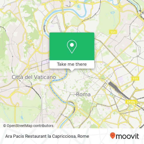 Ara Pacis Restaurant la Capricciosa map