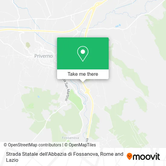 State Highway of Fossanova Abbey map