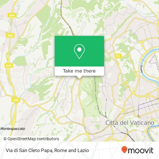 Via di San Cleto Papa map