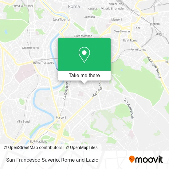 San Francesco Saverio map