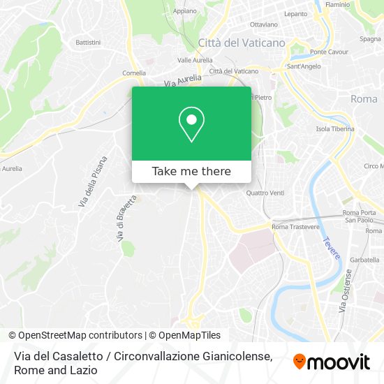 Via del Casaletto / Circonvallazione Gianicolense map