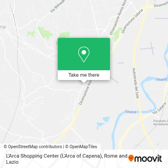 L'Arca Shopping Center (L'Arca of Capena) map