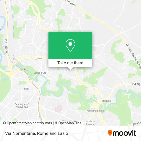 Nomentana Street map