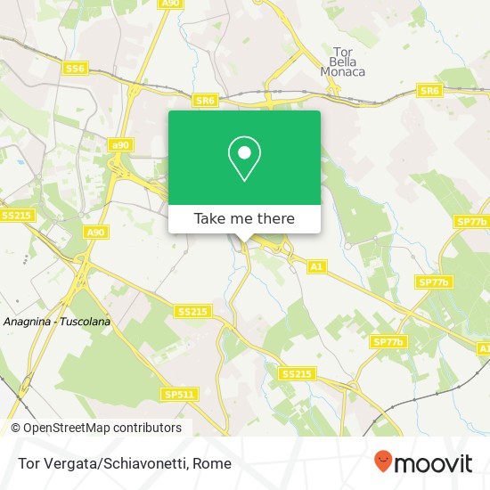 Tor Vergata/Schiavonetti map