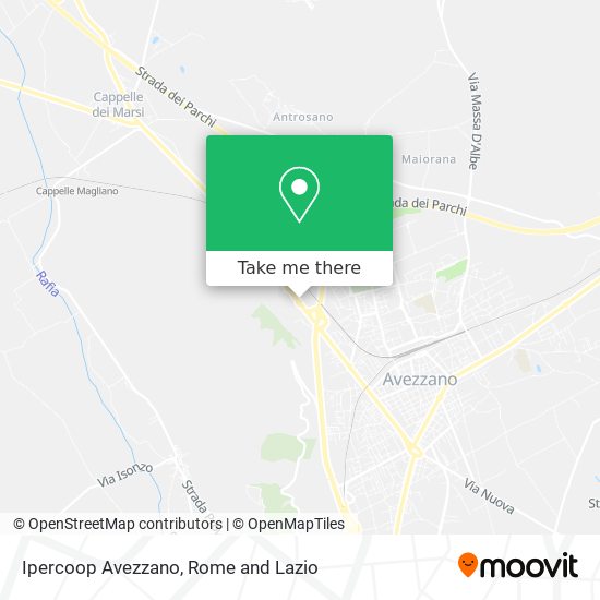 Ipercoop Avezzano map