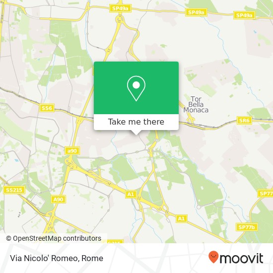 Via Nicolo' Romeo map