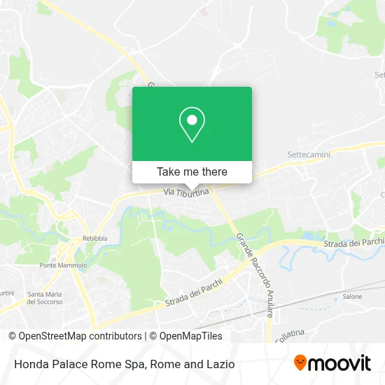 Honda Palace Rome Spa map