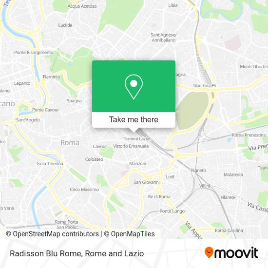 Radisson Blu Rome map