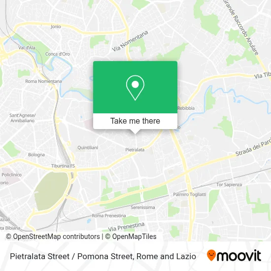 Pietralata Street / Pomona Street map