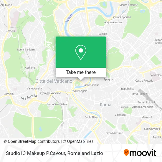 Studio13 Makeup P.Cavour map