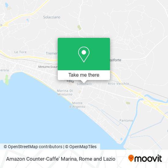 Amazon Counter-Caffe' Marina map