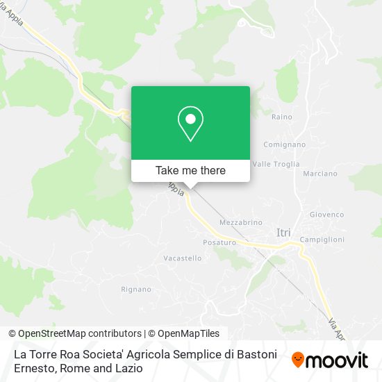 La Torre Roa Societa' Agricola Semplice di Bastoni Ernesto map