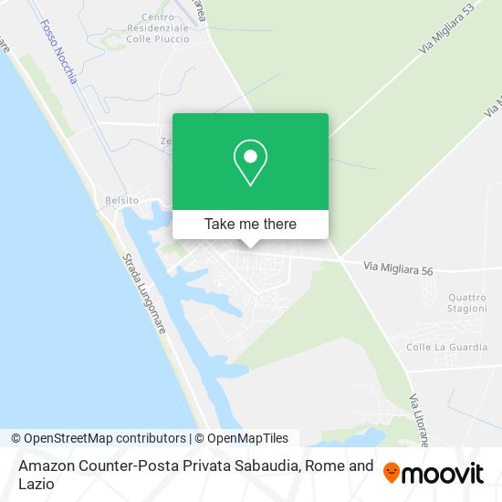 Amazon Counter-Posta Privata Sabaudia map