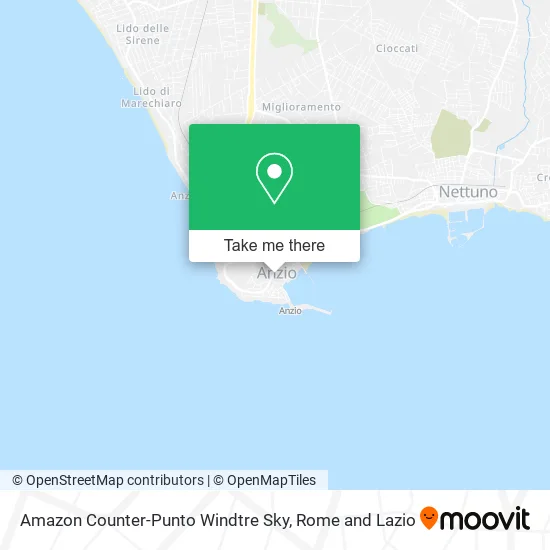 Amazon Counter-Punto Windtre Sky map
