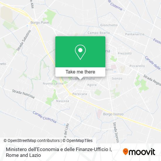 Ministero dell'Economia e delle Finanze-Ufficio I map