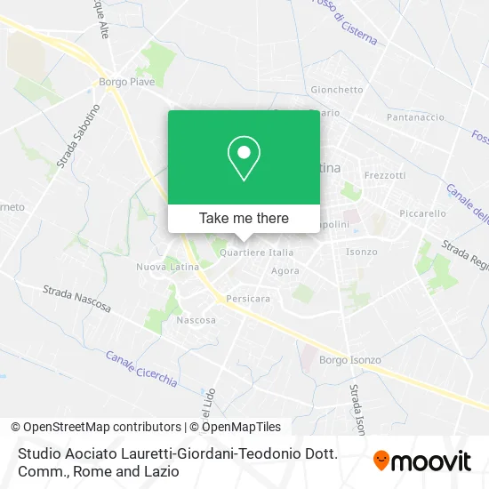 Associated Studio Lauretti-Giordani-Teodonio Dott. Comm. map