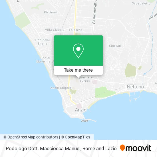 Podiatrist Dr. Macciocca Manuel map