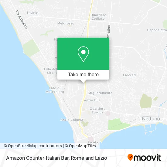 Amazon Counter-Italian Bar map