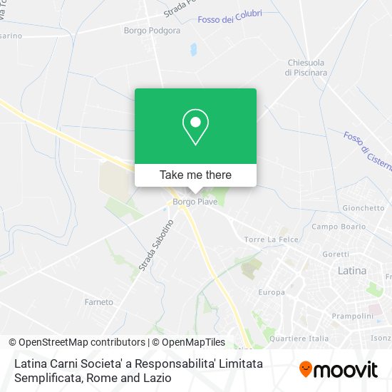 Latina Carni Societa' a Responsabilita' Limitata Semplificata map