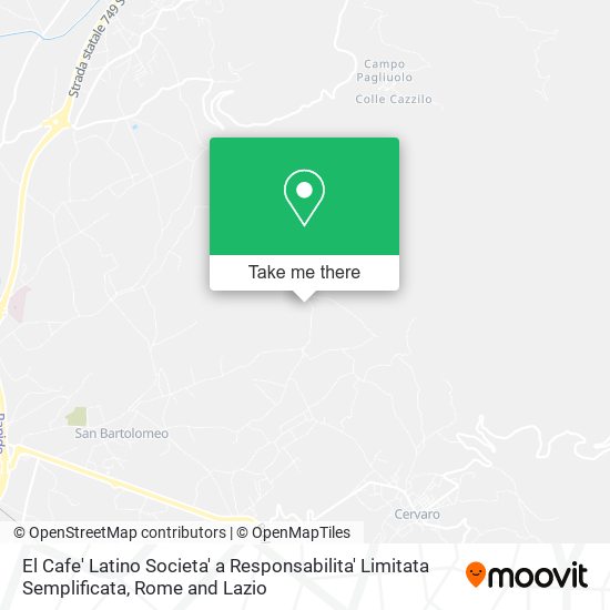 El Cafe' Latino Societa' a Responsabilita' Limitata Semplificata map
