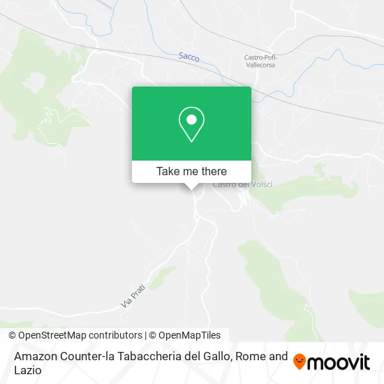 Amazon Counter-Gallo Tobacco Shop map