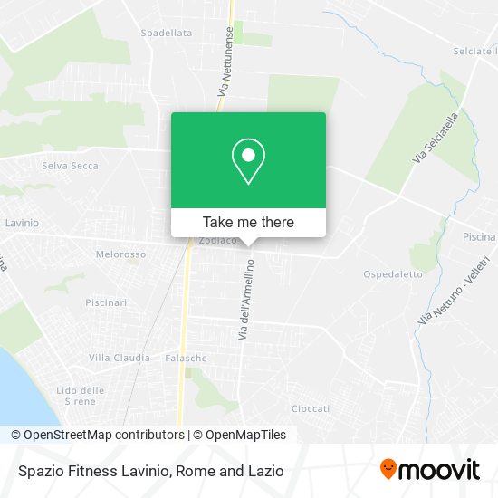 Spazio Fitness Lavinio map