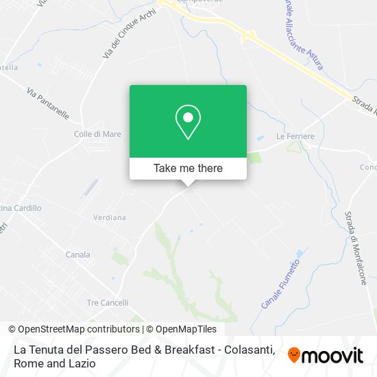 La Tenuta del Passero Bed & Breakfast - Colasanti map