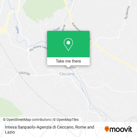 Intesa Sanpaolo-Agenzia di Ceccano map