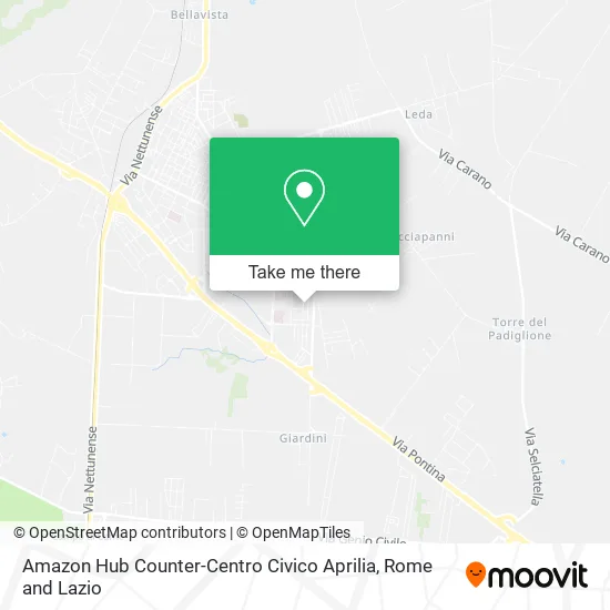 Amazon Hub Counter-Aprilia Civic Center map