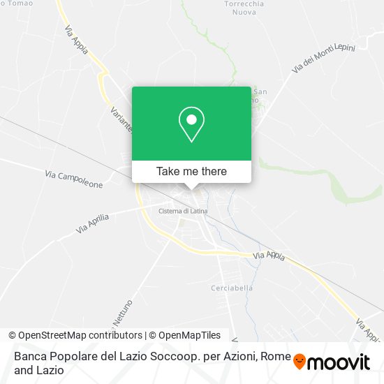 Banca Popolare del Lazio Soccoop. per Azioni map