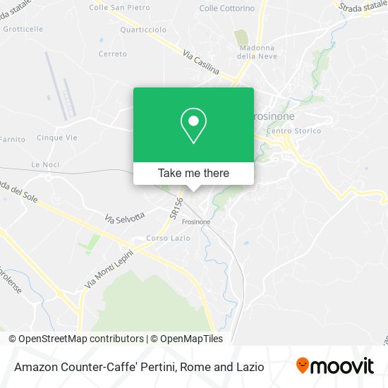 Amazon Counter-Caffe' Pertini map