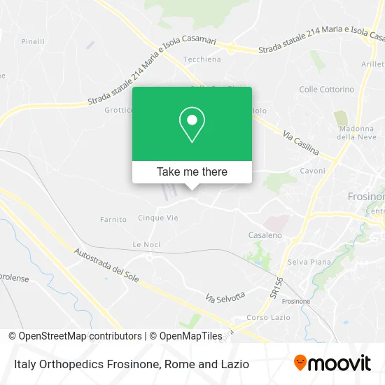 Italy Orthopedics Frosinone map