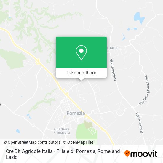 Cre'Dit Agricole Italia - Filiale di Pomezia map