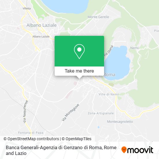 Banca Generali-Agenzia di Genzano di Roma map